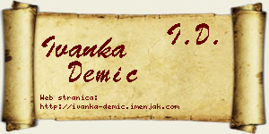 Ivanka Demić vizit kartica